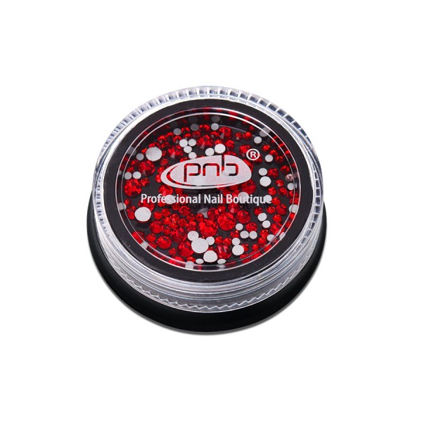 Стъклени кристали PNB, Червен микс ss2, ss3, ss6, ss8, ss10, ss12, 200 бр