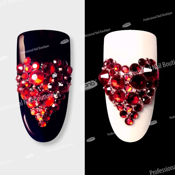 Стъклени кристали PNB, Червен микс ss2, ss3, ss6, ss8, ss10, ss12, 200 бр