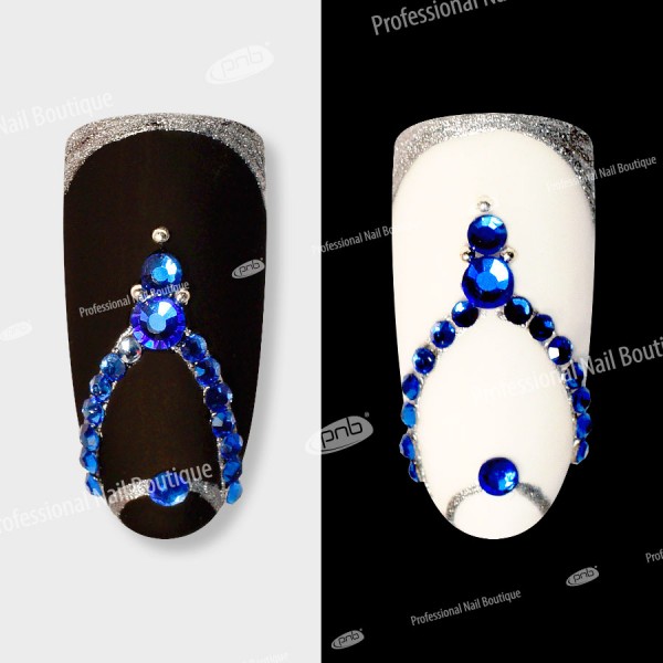 Стъклени кристали PNB, Син микс ss2, ss3, ss6, ss8, ss10, ss12, 200 бр
