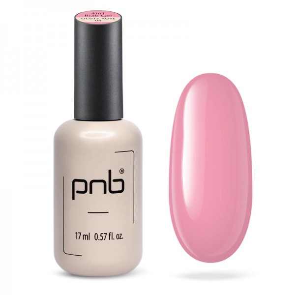 УВ/ЛЕД 4 in 1 BIAB Гел PNB, пепел от рози, 17 мл